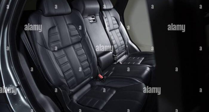 Black interior details of a modern luxury car Stock Photo - Alamy